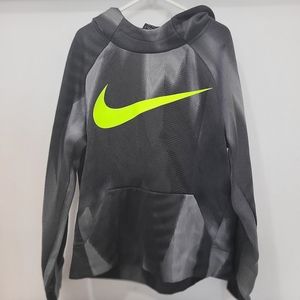 Nike grey and black dri fit hoodie youth